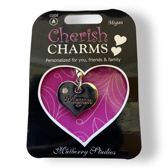 Cherish Charms MEGAN Name Bracelet Charm NEW NWT Silvertone Silver Tone - Picture 1 of 3